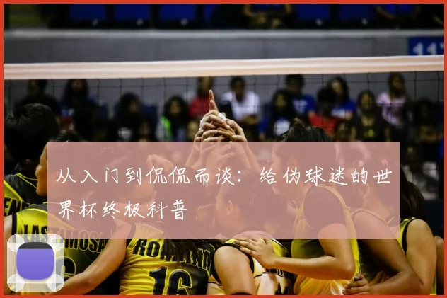 从入门到侃侃而谈:给伪球迷的世界杯终极科普